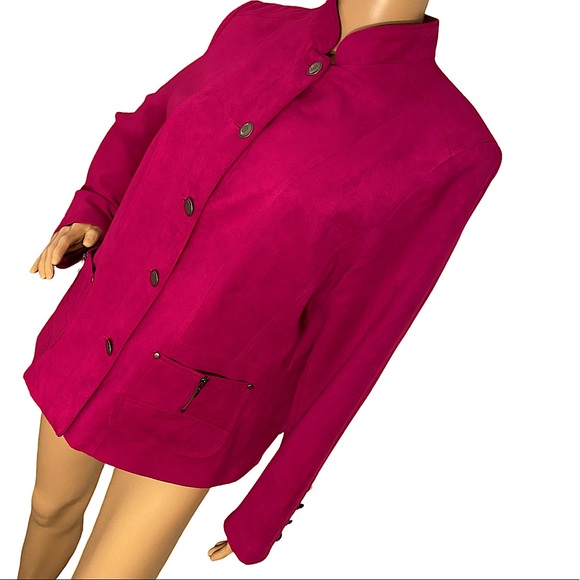 TANJAY  | BRIGHT FUCHSIA PINK JACKET - Picture 3 of 15